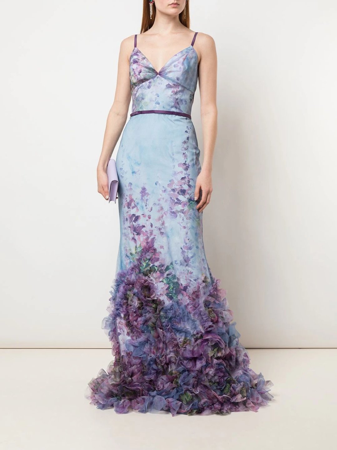 Fit-to-Flare Floral Texture Gown – Marchesa