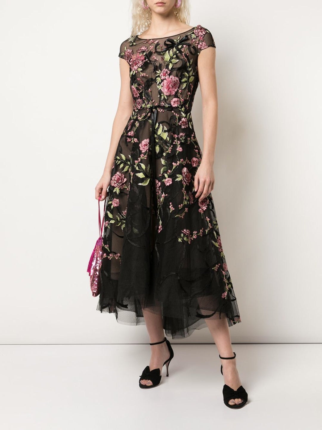 floral dress embroidered