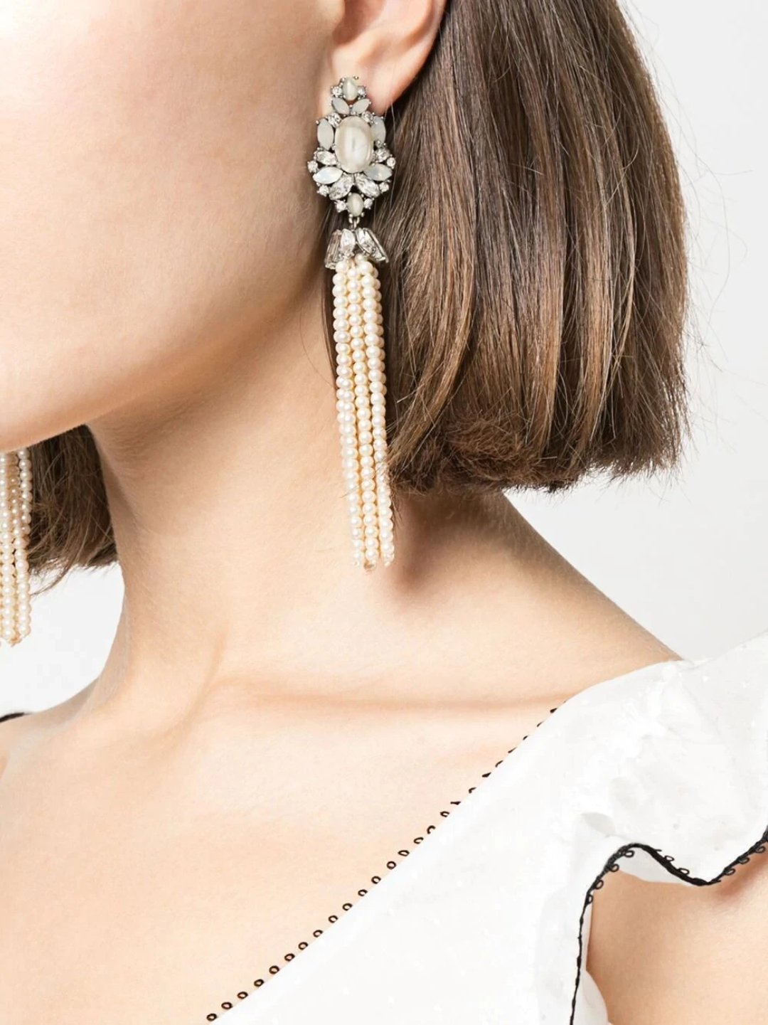 Drama Pearl Tassel Earrings – Marchesa