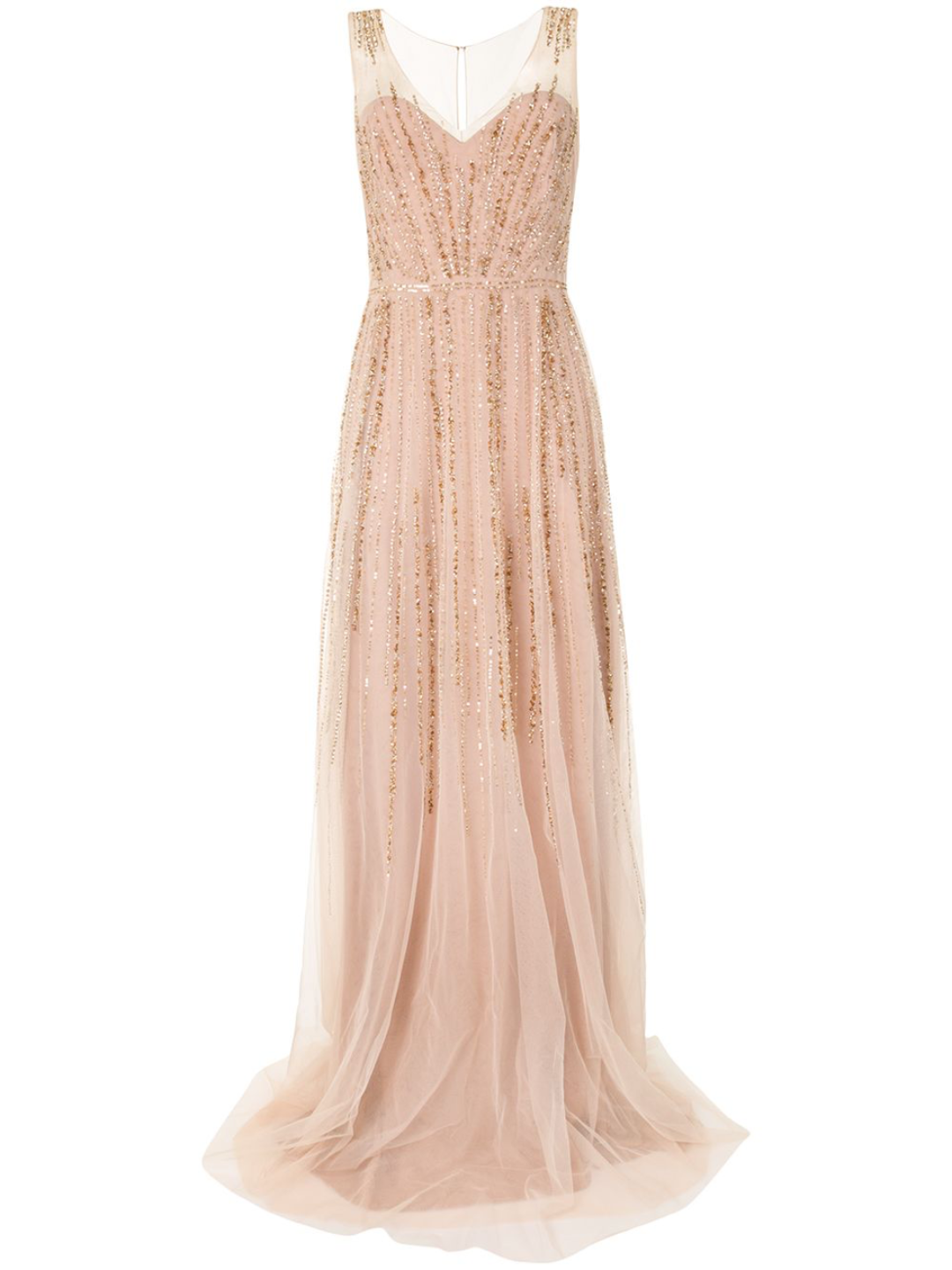 Sleeveless Fully Beaded Gown – Marchesa