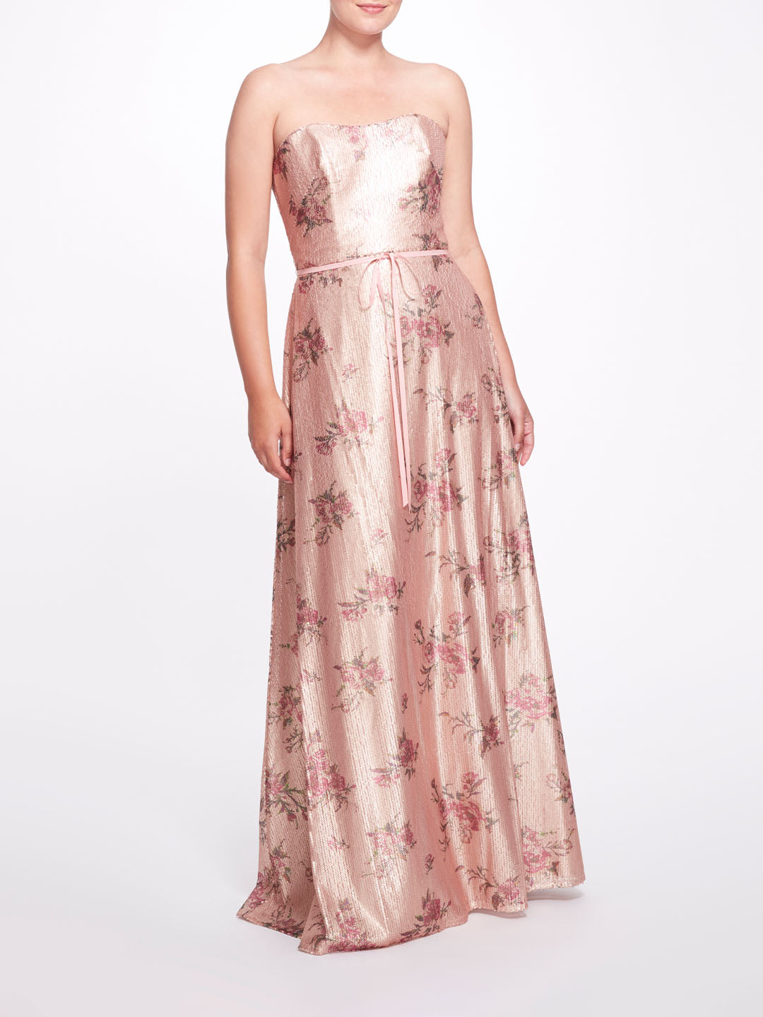 Arcadia Blush Beaded Tulle Dress – LORETA