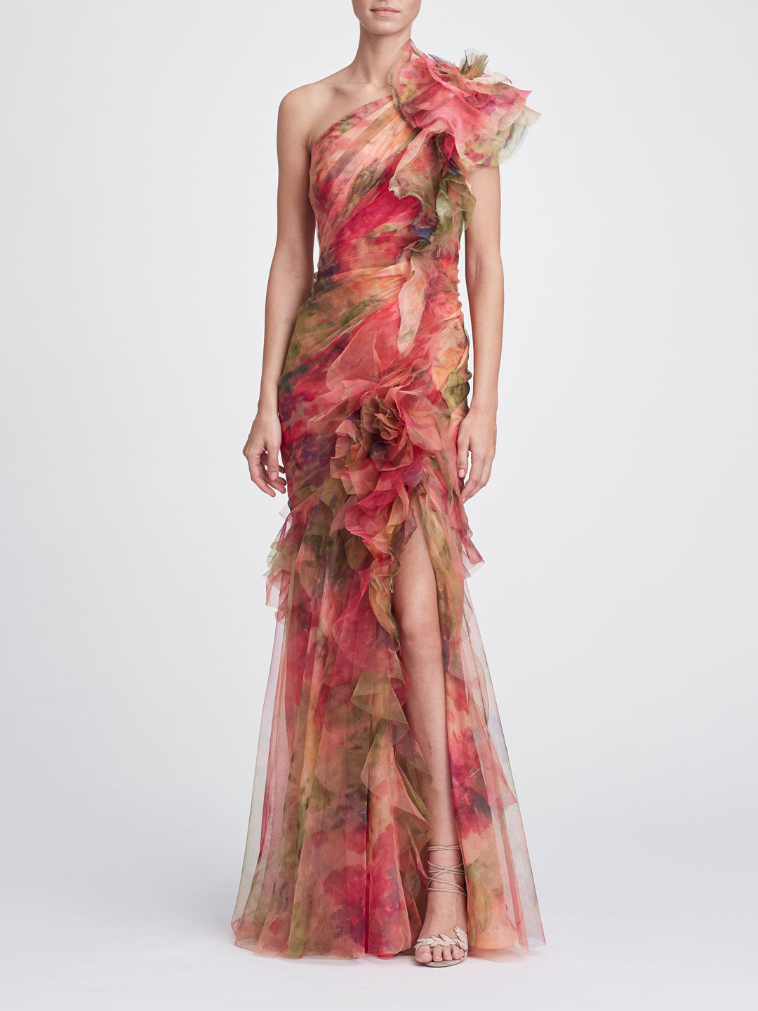 organza gown floral