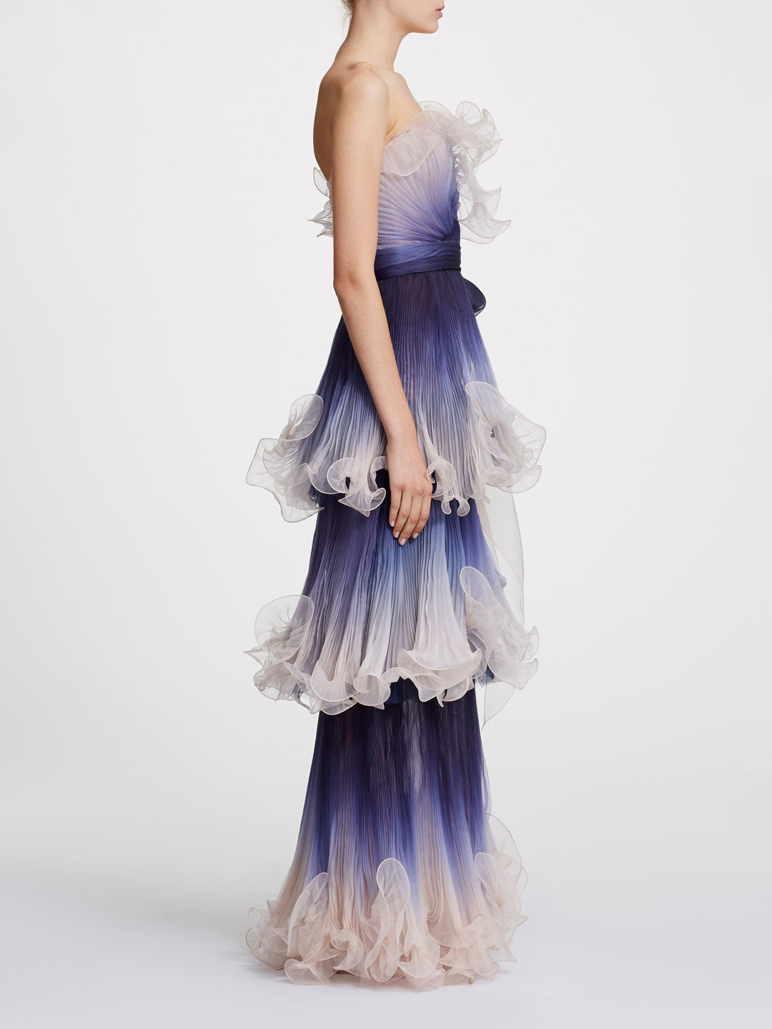 marchesa strapless gown