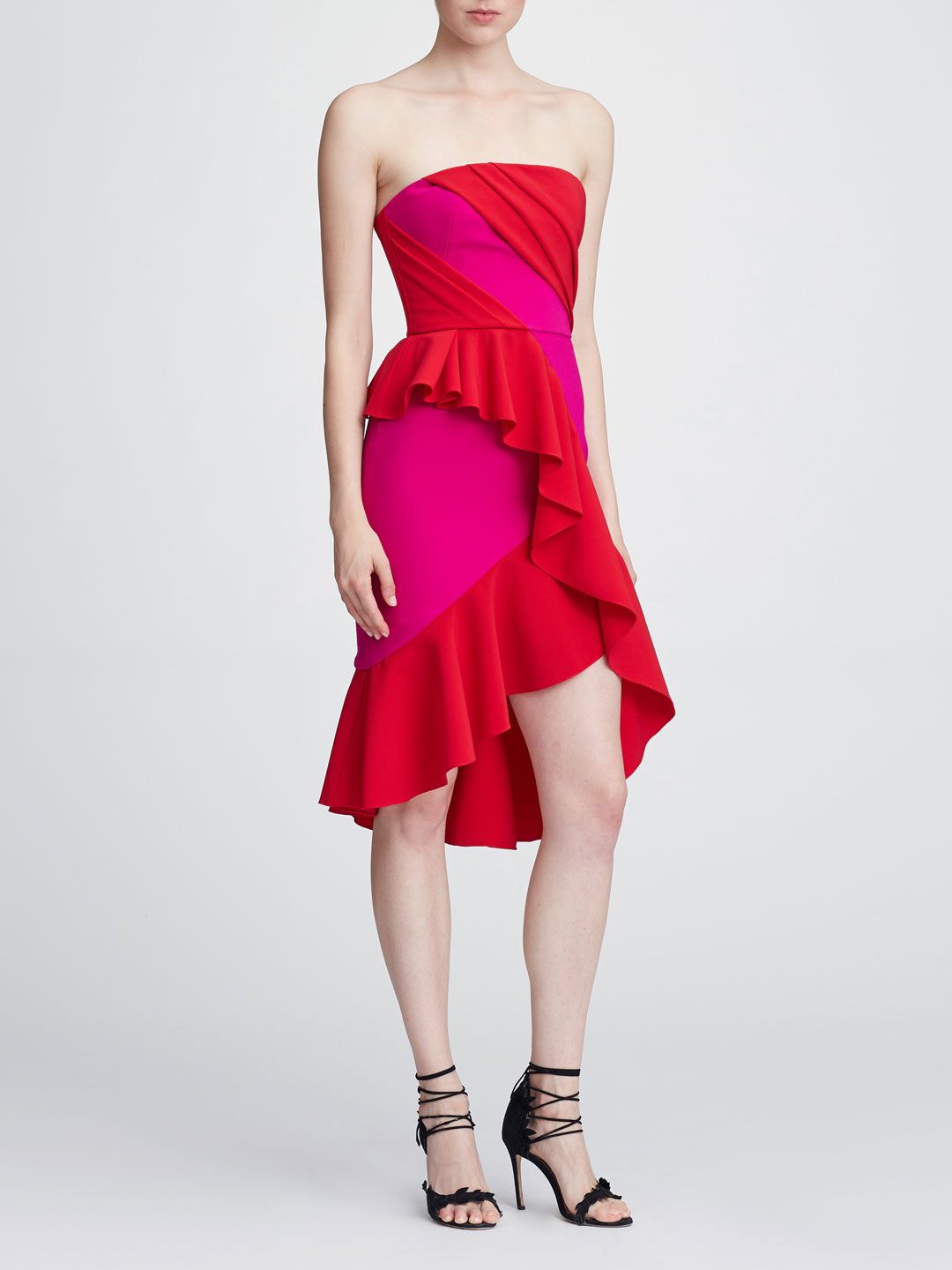 color block cocktail dress