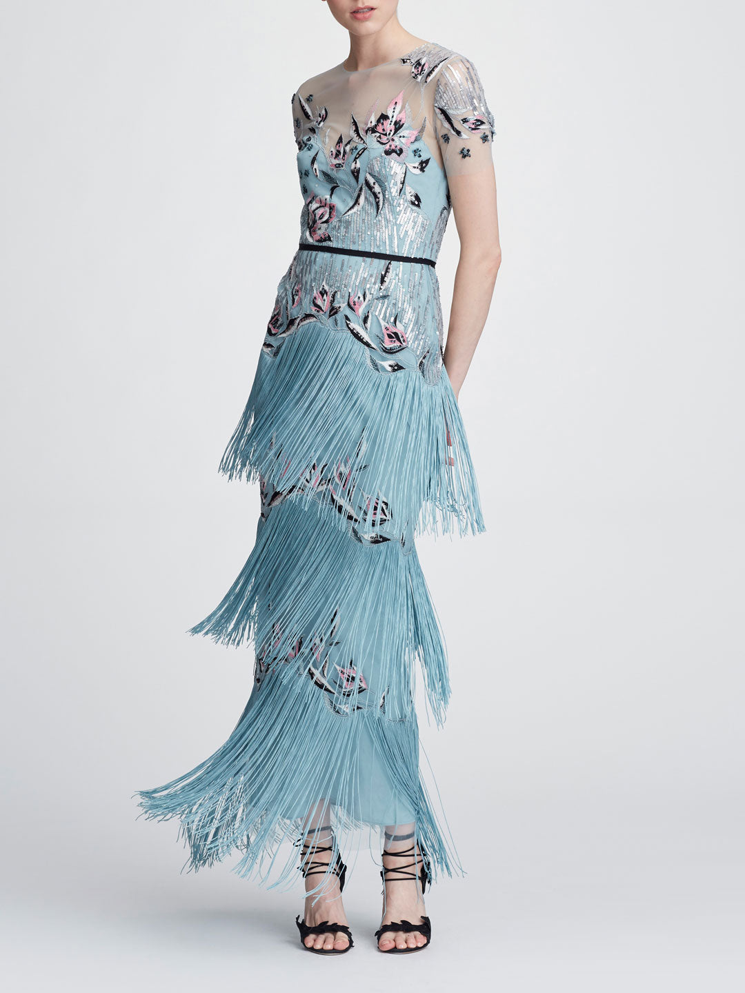 marchesa light blue dress