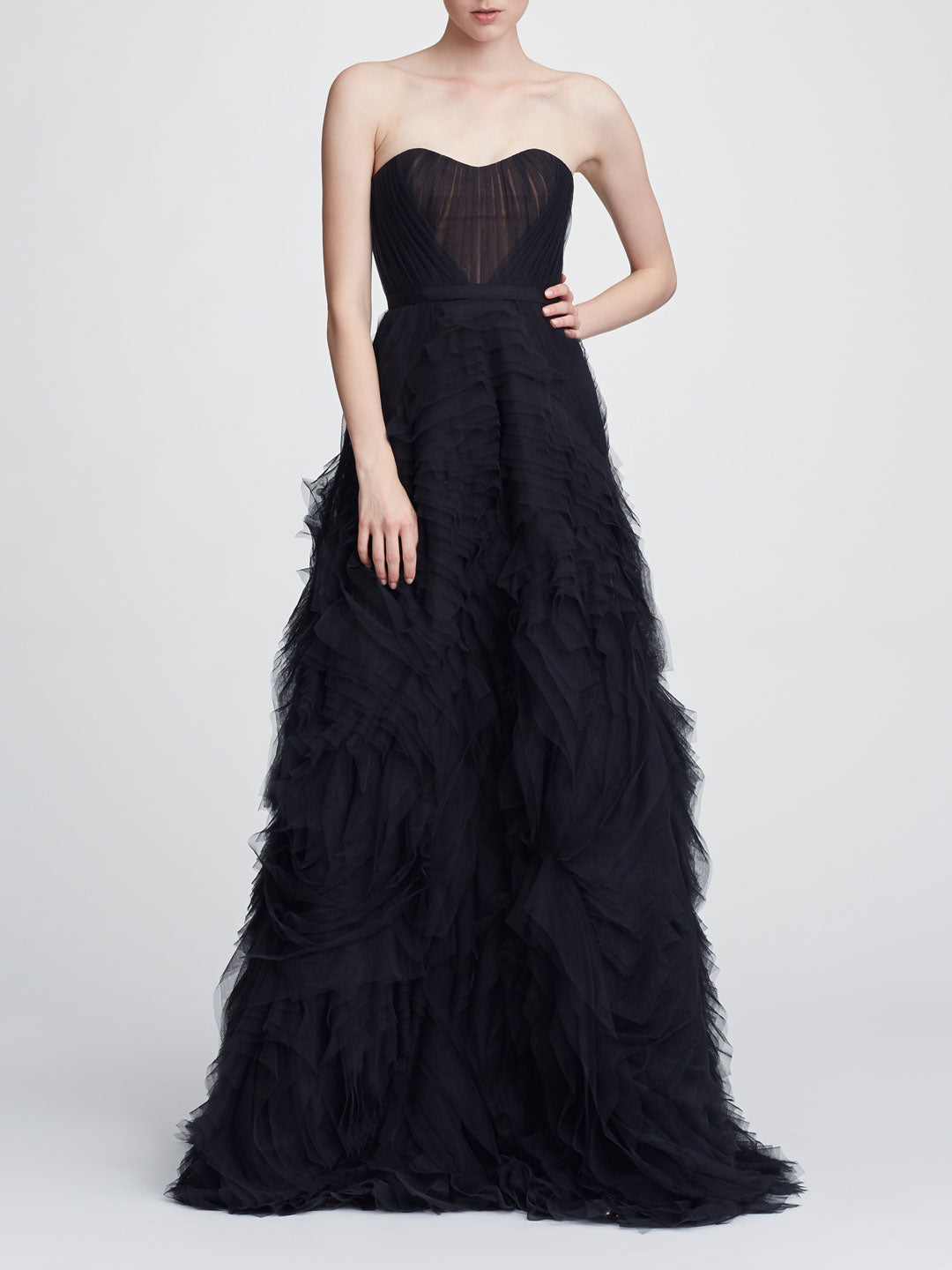 marchesa black gown