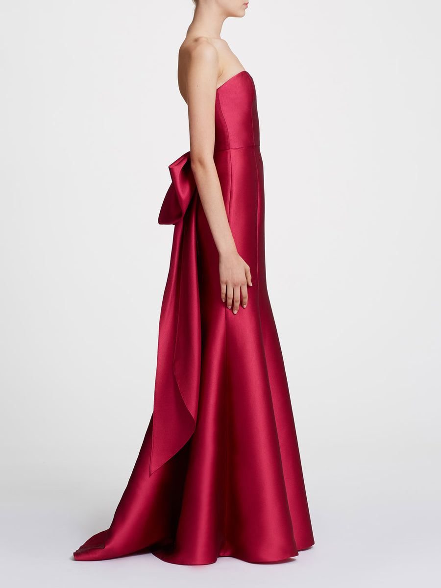 Strapless mikado gown | Shop Marchesa Notte