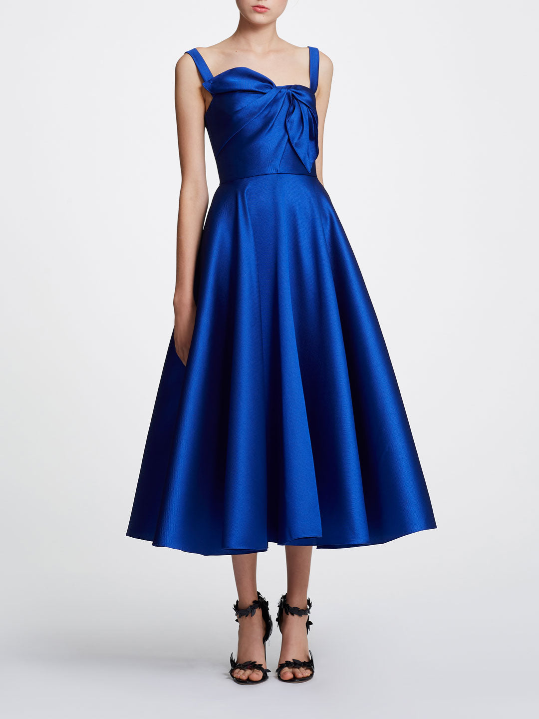 Sleeveless mikado Tea-length | Shop Marchesa Notte