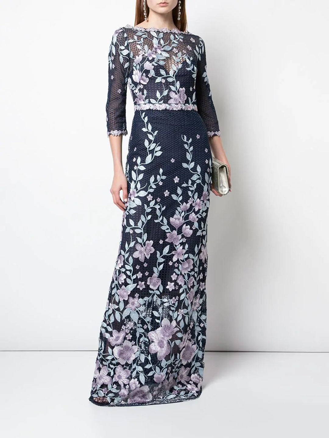 marchesa notte long sleeve gown