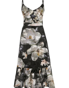 Printed Fils Coupe Cocktail Dress – Marchesa