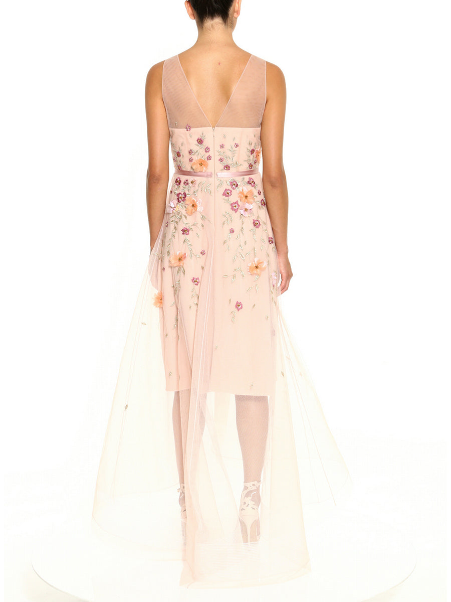 3D Floral Embroidered Hi-Low Gown – Marchesa