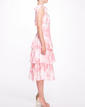 Load image into Gallery viewer, Sleeveless Printed Soft Twill Cocktail Marchesa
