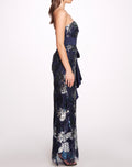 Load image into Gallery viewer, Sequined Gown with Front Side Slit | Marchesa
