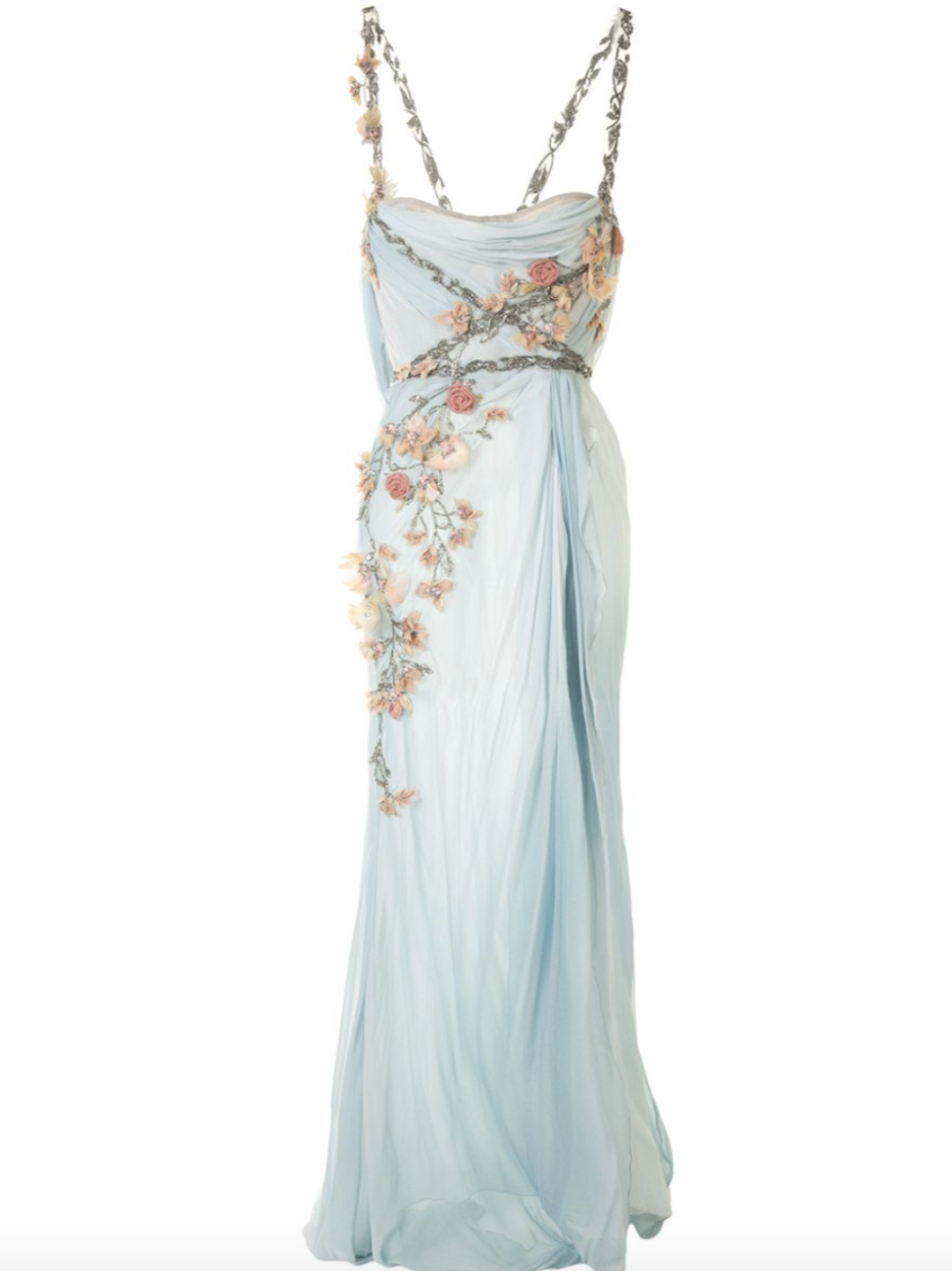 Softly Draped Grecian Gown – Marchesa