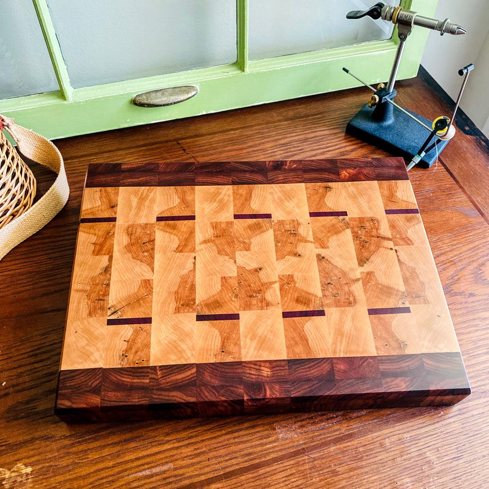 Ombre End Grain Cutting Board  Plus A Hot Wax Treatment 4K 