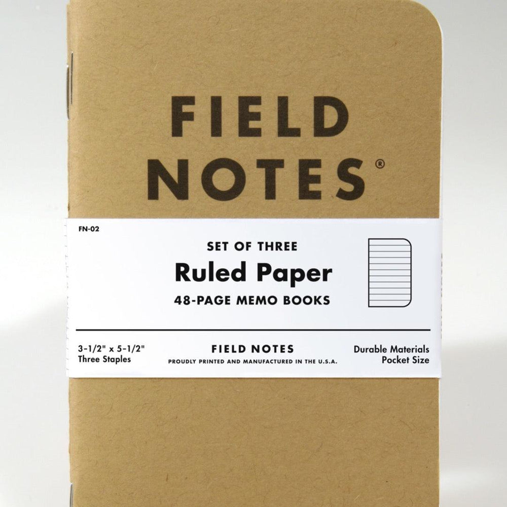 Field Notes: Original Kraft 3-Pack - Mixed Paper (1 Graph, 1 Ruled