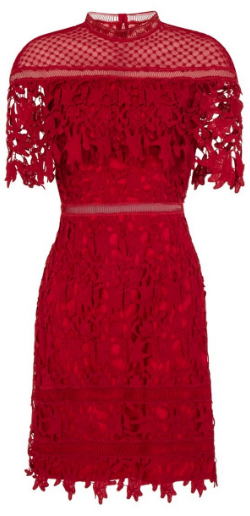 chi chi red lace dress