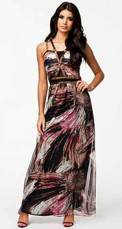 LITTLE MISTRESS - Printed Maxi Dress hire at Girl Meets Dress Cocktail ...