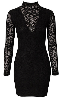 PEARL - Collared Lace Dress Black hire at Girl Meets Dress Cocktail ...