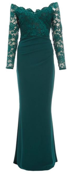 green fishtail dress