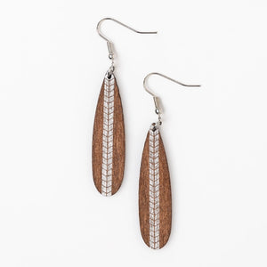 Samira Arrow Mocha Wood Earrings - Davis Street Mercantile