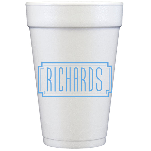 Personalized Styrofoam Cups Printed with Custom Text