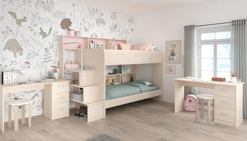 Ideas para camas en un dormitorio infantil doble