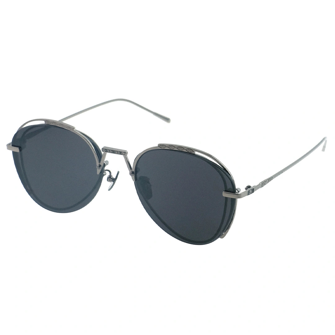 Myth Greece Topos round aviator sunglasses blue grey lens thin metal frame glasses with adjustable nose pad for round face mens and womens
