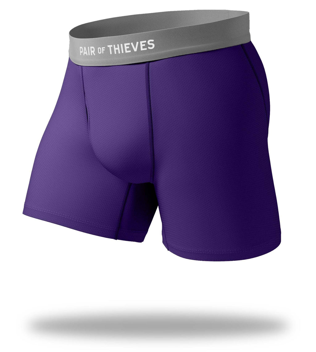 purple boxer shorts