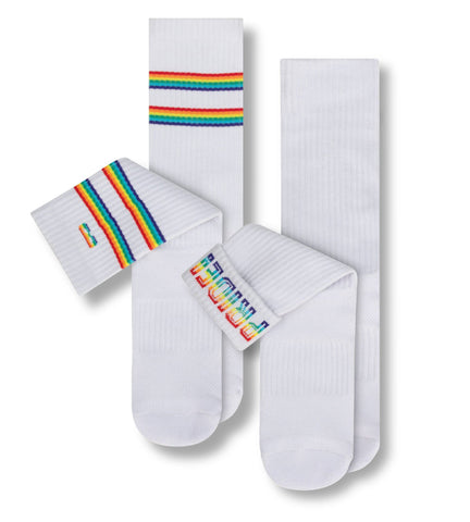 Pride Of Your Life Unisex Cushion Crew Socks 2 Pack - Proceeds Support LGBTQ Youth