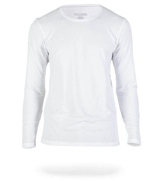 White SuperSoft Long Sleeve Crew Neck Tee