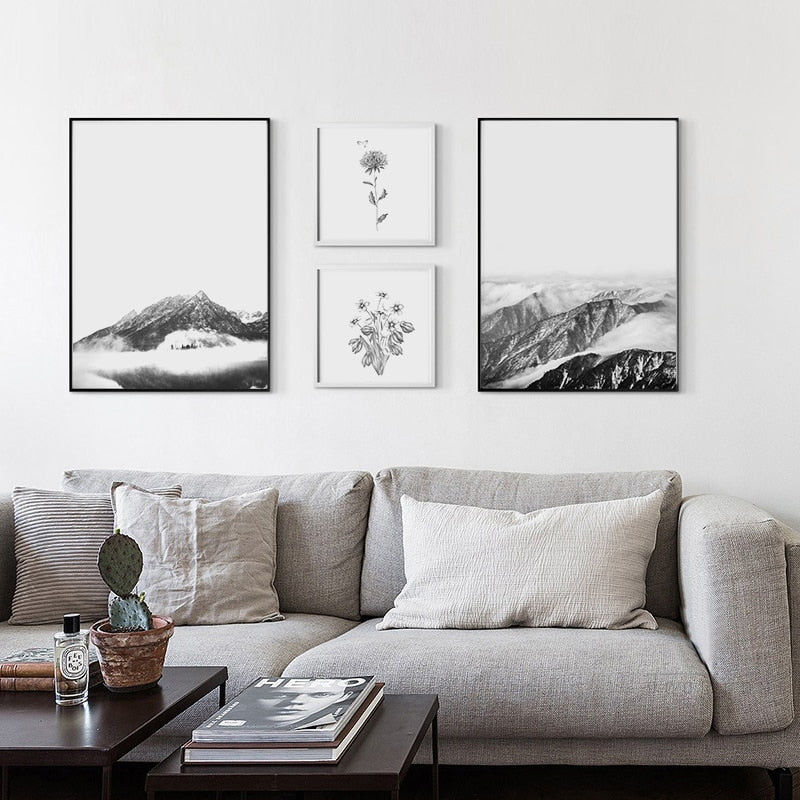 Mountain Range Canvas Print Wall Art Poster – The Style Habitat