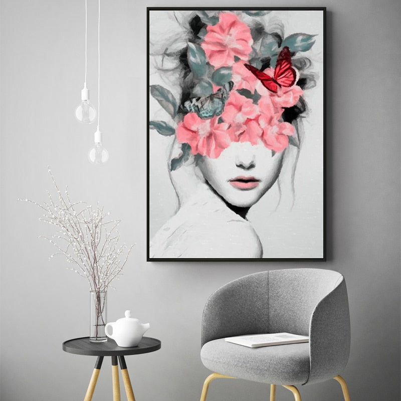 Flower Girl Canvas Print Poster Wall Art