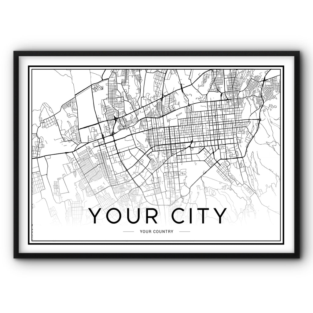 create a custom map with cities