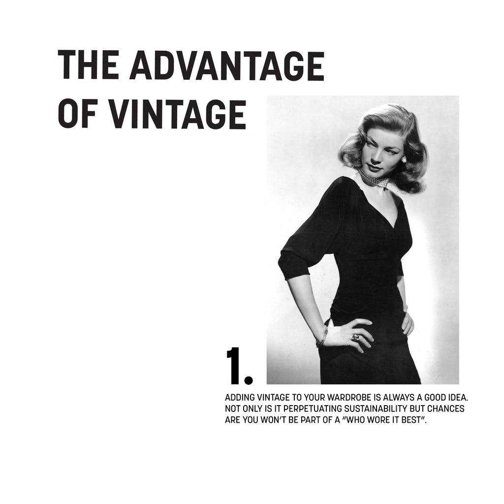 There are advantages to adding vintage pieces to your wardrobe. Vintage is good for the planet.