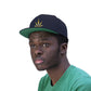 Gold Marijuana Fan Leaf Snapback Hat