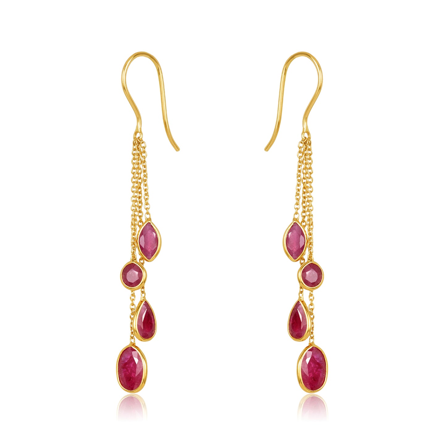 Ruby Dangling Earrings – Nehita Jewelry