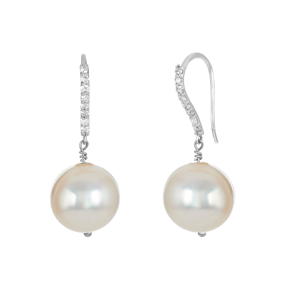 Best Place to Buy Dual Pearl and Diamond Stud Earrings - Nehita