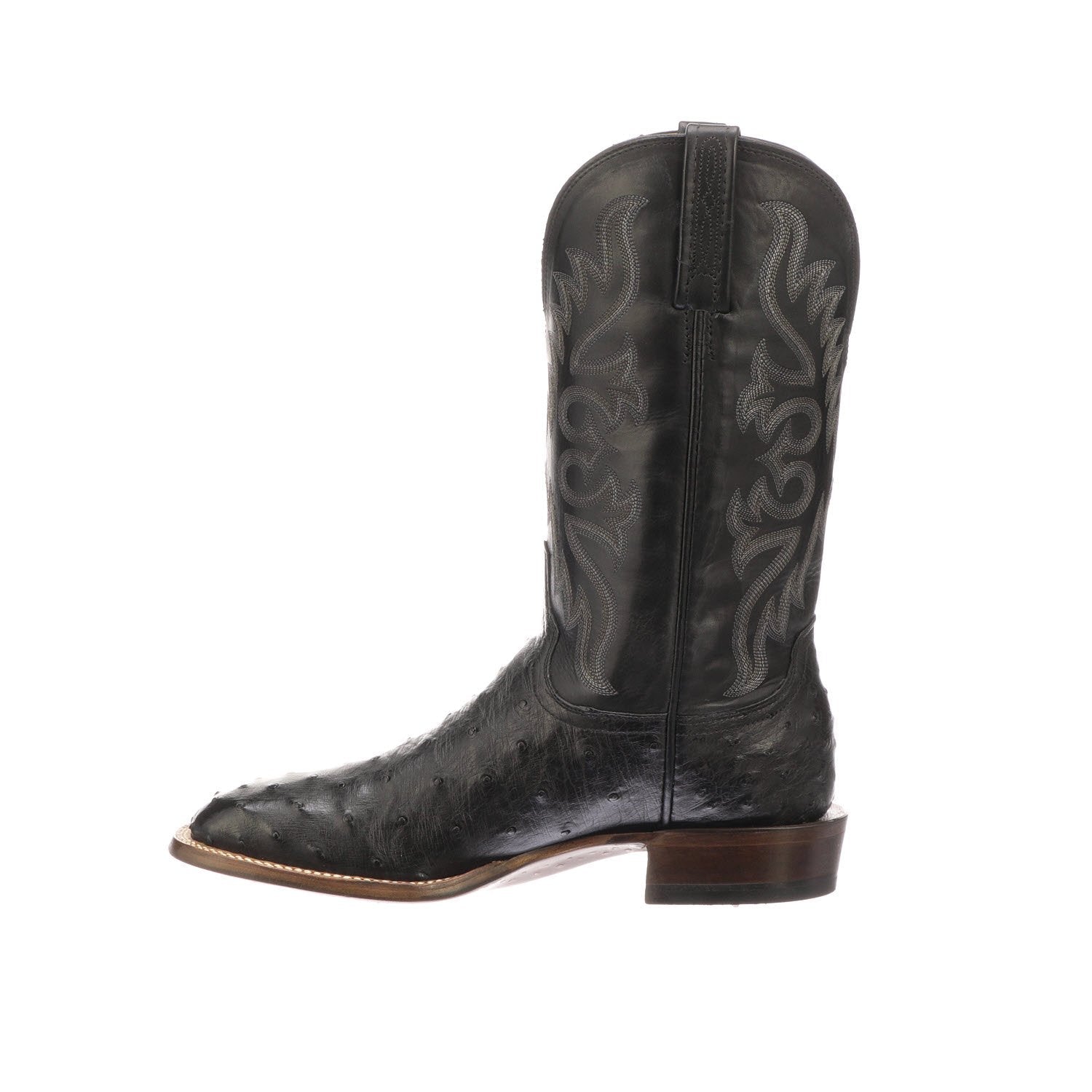 lucchese black ostrich boots