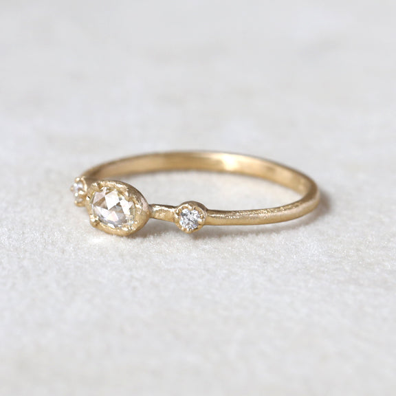 0.11ct colorless diamond Muguet Ring