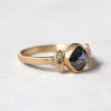 1.28ct black diamond ring