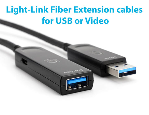 Light-Link Fiber Extension Cables for USB or Video