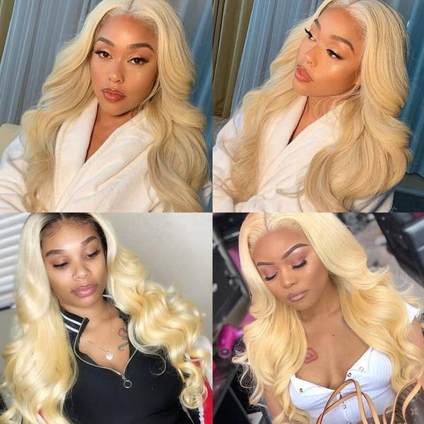 meetu hair 613 blonde body wave lace front wig