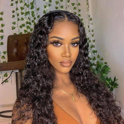 Water Wave Hair 4x4 Lace Closure Wig 10A Remy Brazilian Human Hair Wigs