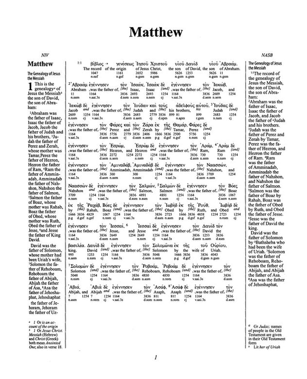 greek interlinear for the new american standard bible online