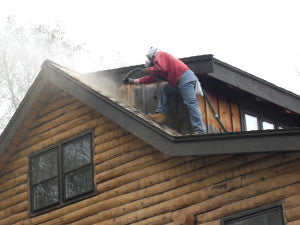 Log Home Staining