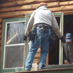 Full Log Home Window Replacement