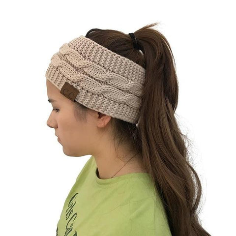 Women S Cable Knit Ear Warmer Headband Snazzy Socks