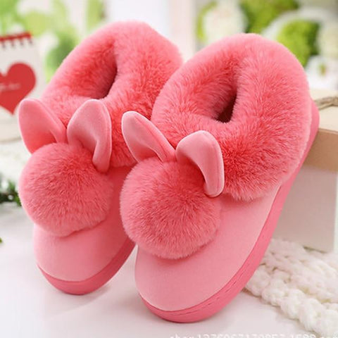 Women's/Girls Bunny Ear Fuzzy Slippers 