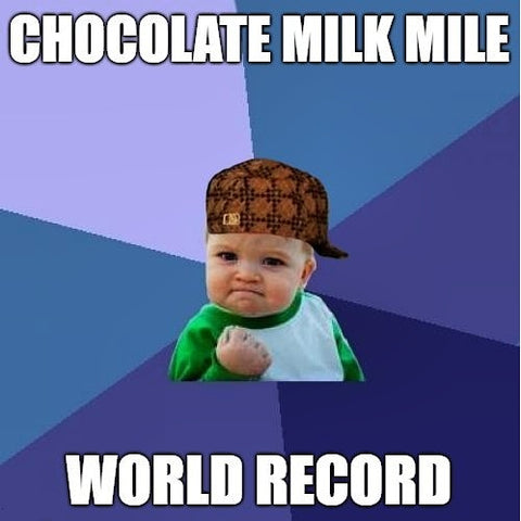 Chocolate milk mile world record meme